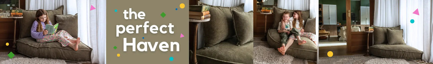Create a reading corner with the Haven cushion bundle